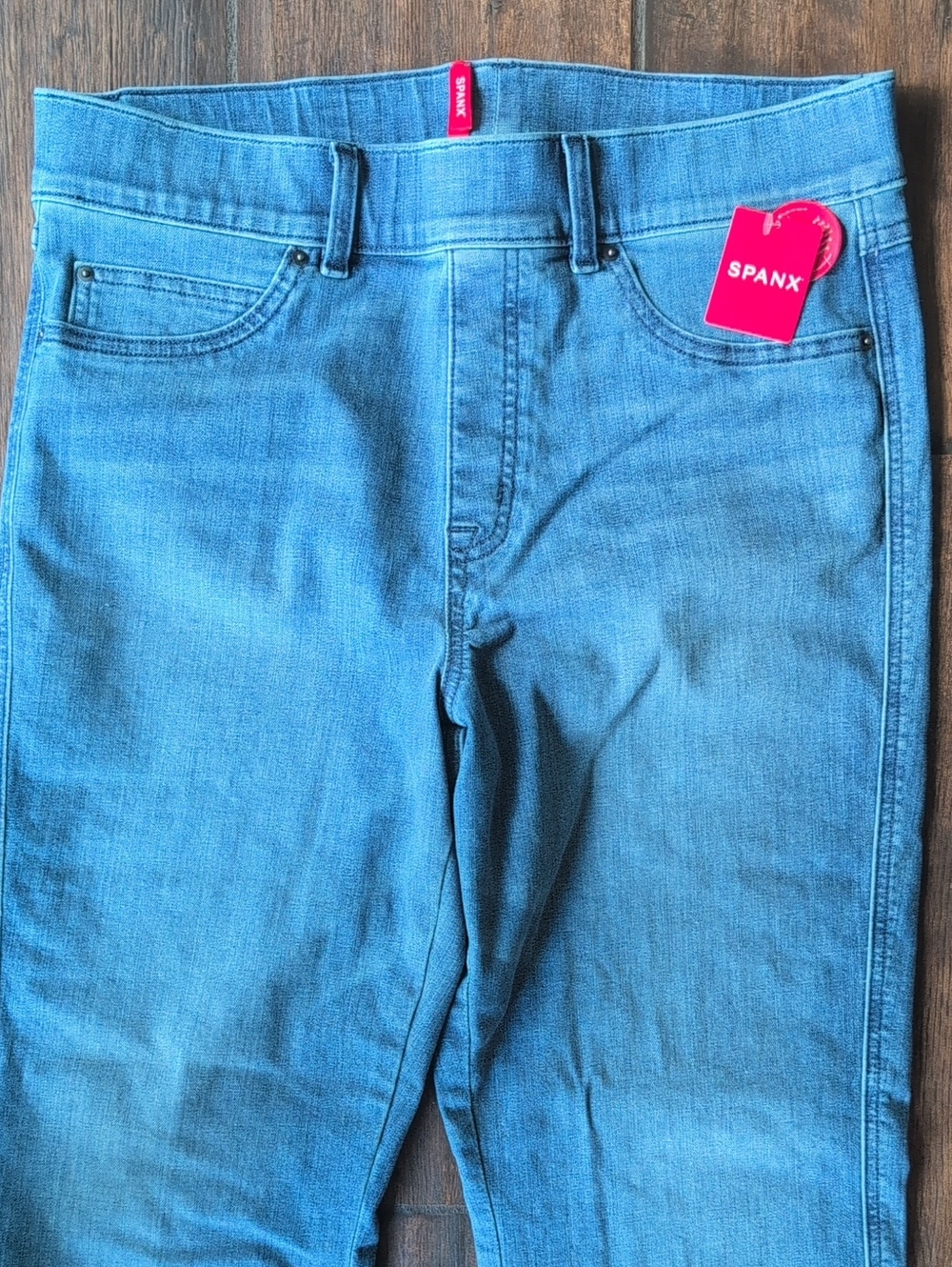 NWT Spanx Denim Cropped Kick Flare Pant in Vintage Indigo - Women's XL - Picture 3 of 9